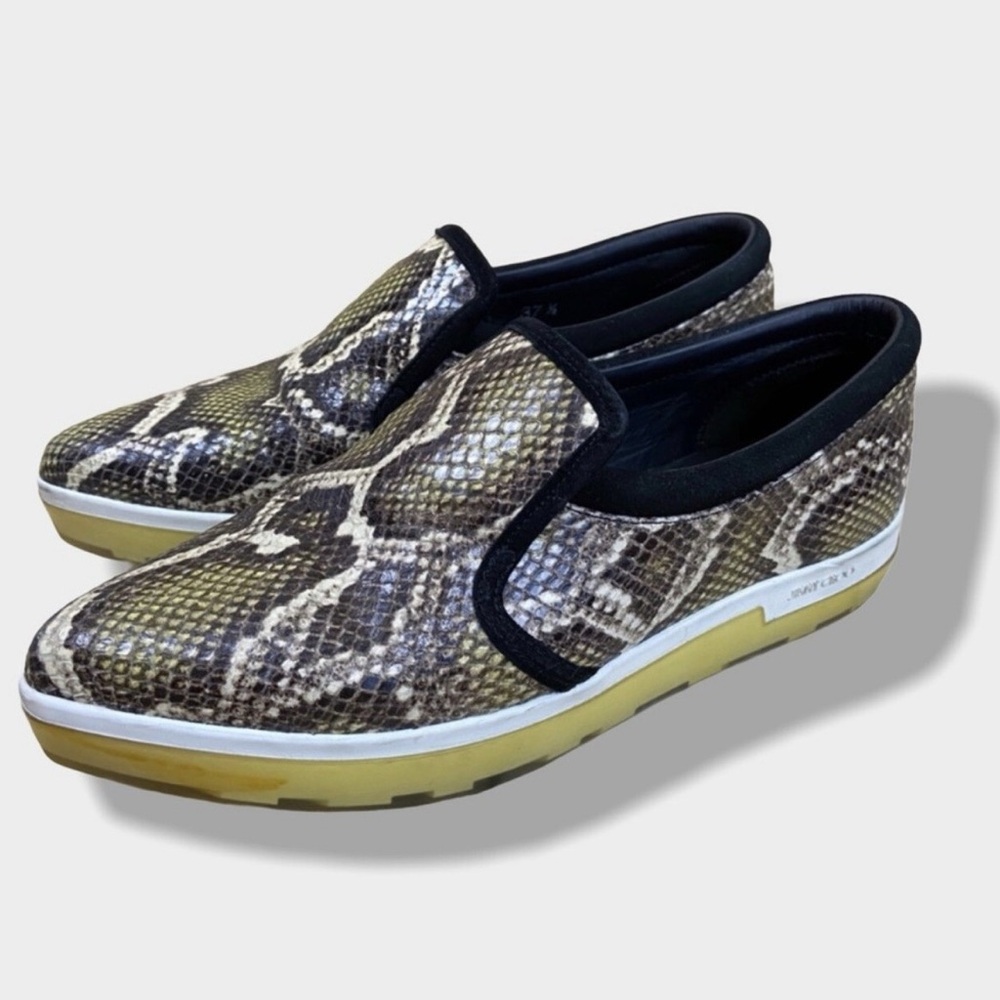Jimmy Choo Snake Print Slip-On Shoes size 38.5